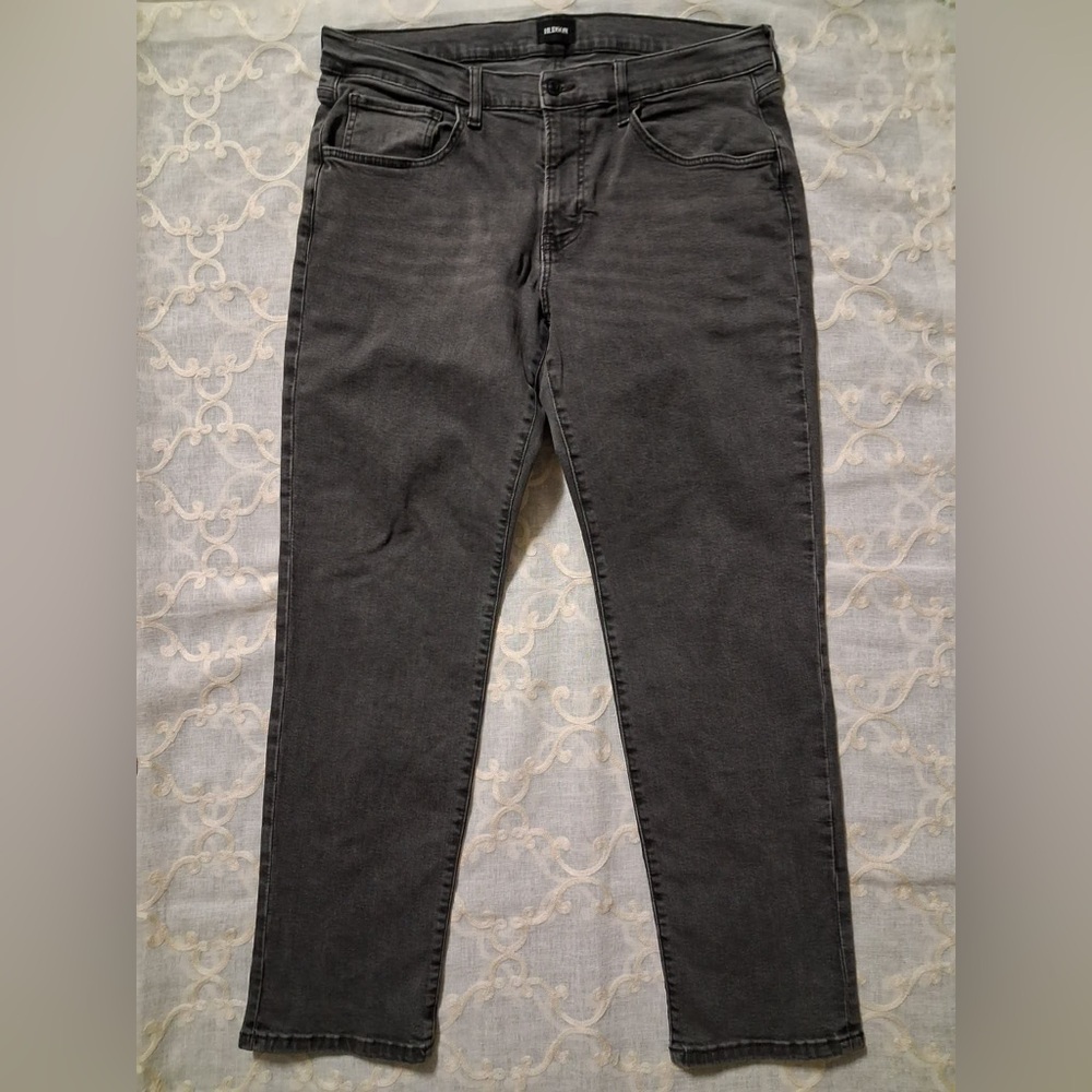 HUDSON Jeans Men’s Byron Straight Stretch Dark Denim Size 36 Exodus Gray Classic